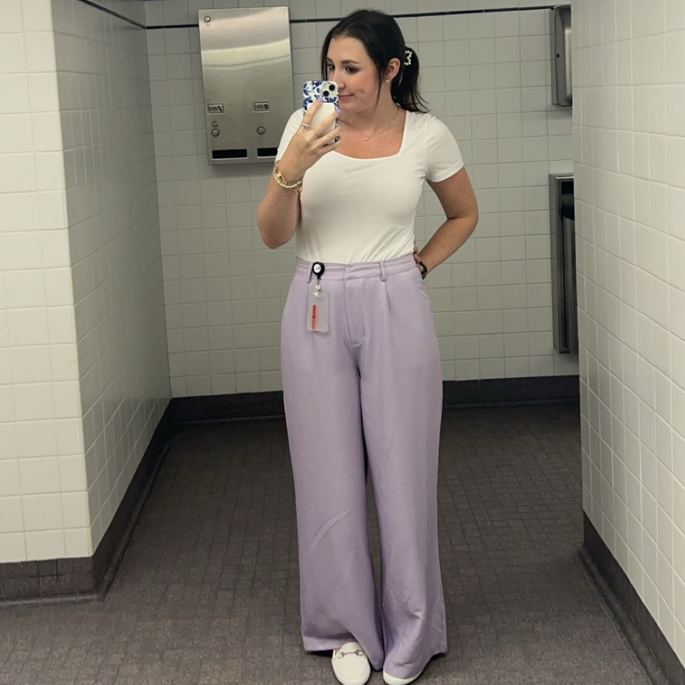 Altar'd State Lilac High-Rise Wide-Leg Pants